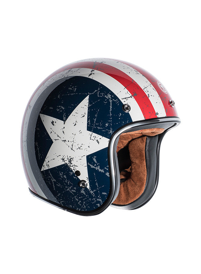 Torc T-50 Rebel Star 3/4 Face Retro Motorcycle Helmet
