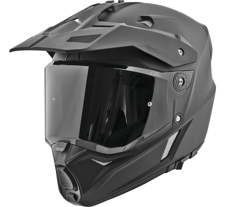 Speed & Strength SS2600 Solid Speed Matte Black Dual Sport Motorcycle Helmet