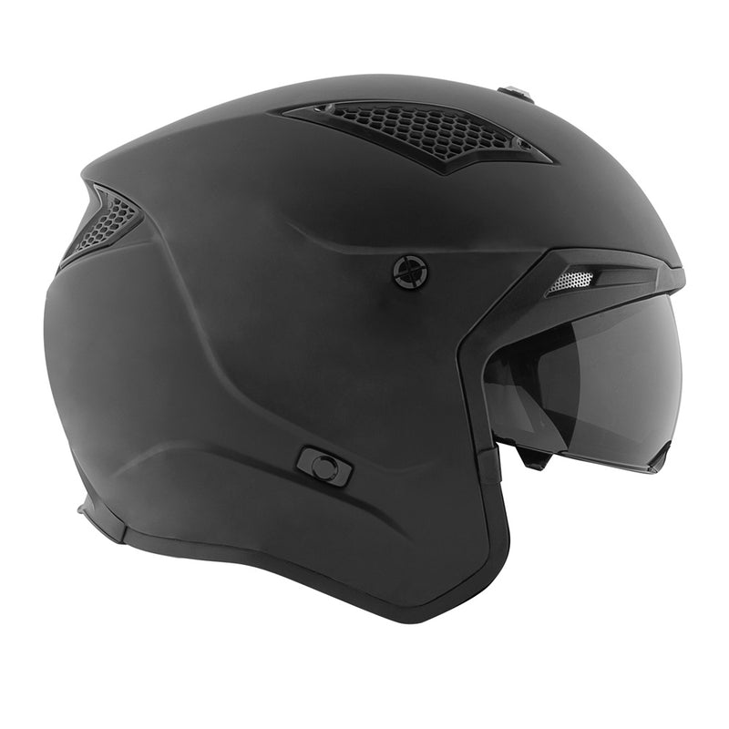 Speed & Strength SS2400 Solid Speed Black Open Face Motorcycle Helmet